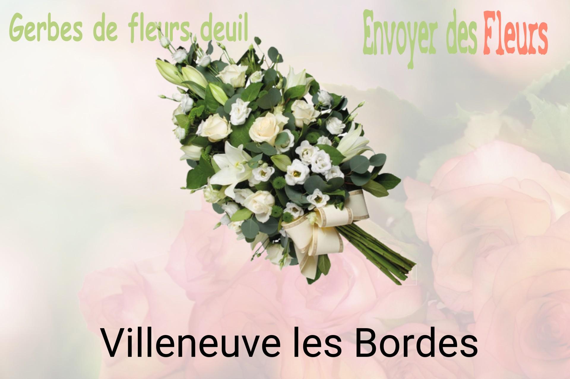 Gerbe de fleurs de deuil livrée à Villeneuve-les-Bordes